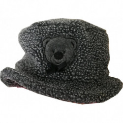 šedý klobouk s medvídkem