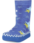 Ponožkové capáčky modré s hvězdami